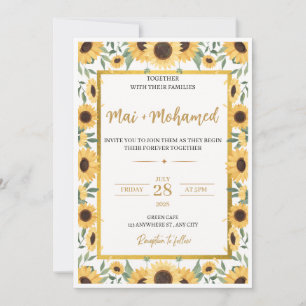 Convite para o casamento de girassol - Flora de Ve