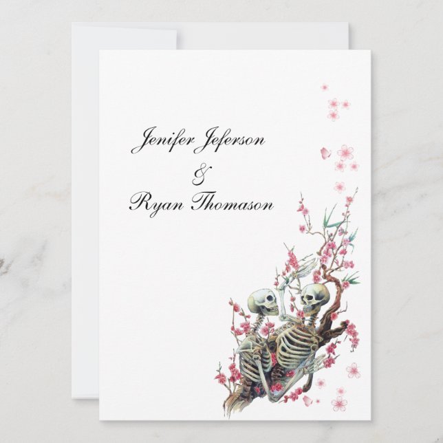 convite para o casamento de halloween (Frente)