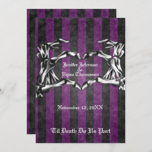 convite para o casamento de halloween