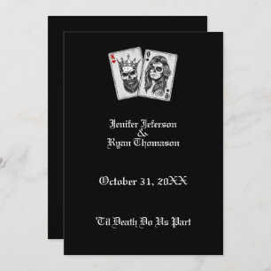 convite para o casamento de halloween