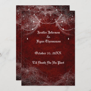 convite para o casamento de halloween