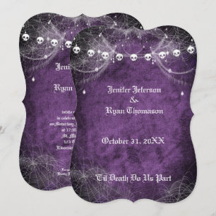 convite para o casamento de halloween