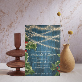 Convite para o casamento de Natal da Rustic Wood B
