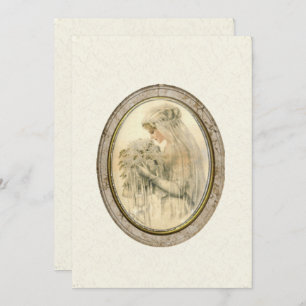 Convite para o casamento de noivas antigo