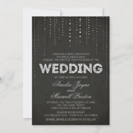 Convite para o Casamento de Olhar para a Lente Neg