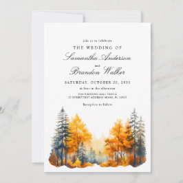 Convite para o casamento de outono