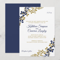 Convite para o casamento de videiras refinadas | M