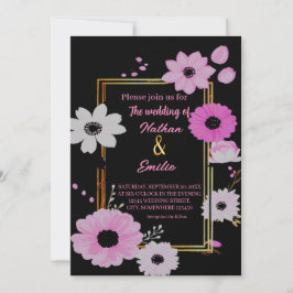 Convite para o casamento entre o Elegante Black e
