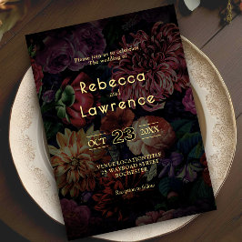 Convite para o casamento floral elegante