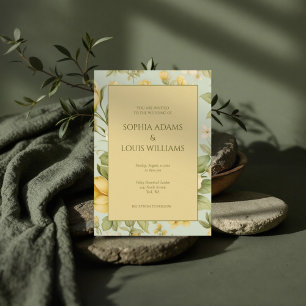 Convite para o casamento floral verde macio