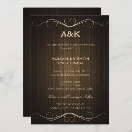 Convite para o casamento no campo de dois Gay do G