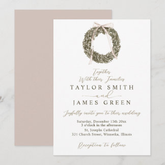 Convite para o casamento por terra de inverno