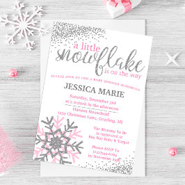 Convite para o Chá de fraldas de inverno - Floco d