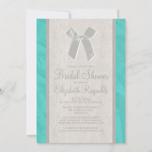 Convite para o Chá de panela Linen do Arco Teal S