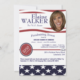 Convite Para O Derramador Político Com Foto