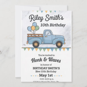 Convite para o Desfile de Aniversário com Buzinada