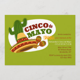 Convite para o Dia Cinco de Mayo