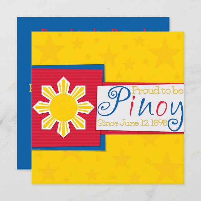 Convite para o Dia da Independência das Filipinas  (Frente/Verso)