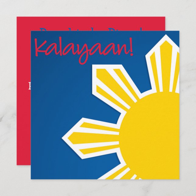 Convite para o Dia da Independência de Pinoy Phili (Frente/Verso)