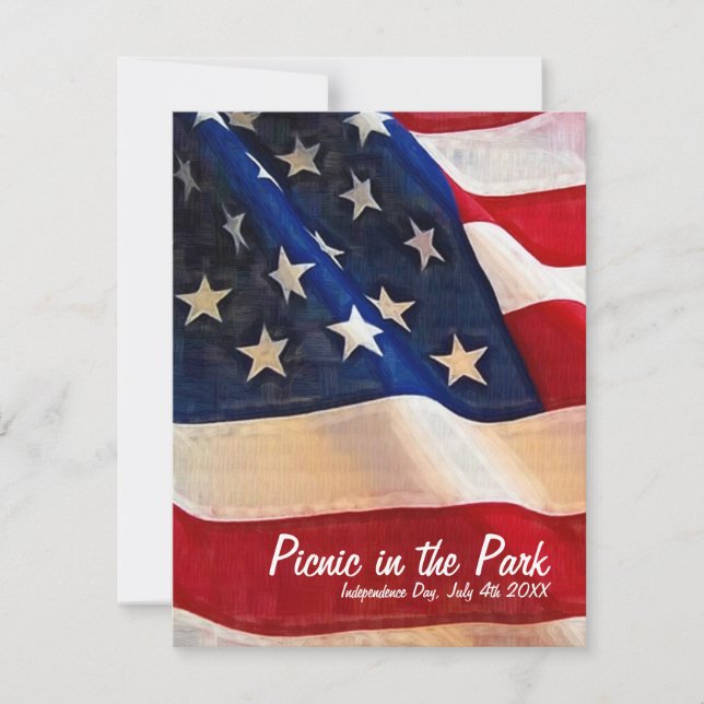 Convite para o Dia da Independência do Piquenique  (Frente)