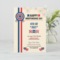 Convite para o Dia da Independência dos EUA - Folh