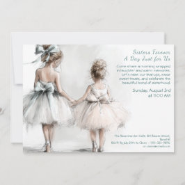 Convite para o Dia da Irmã Elegante Brunch - Arte