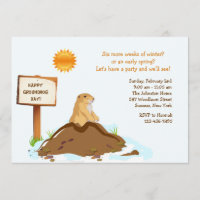 Convite para o Dia da Marmota em fevereiro