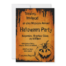 Convite para o Dia das Bruxas com Abóbora