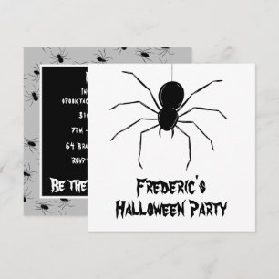 Convite para o Dia das Bruxas de Aranhas Cerradora