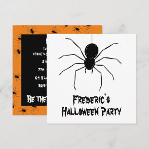 Convite para o Dia das Bruxas de Aranhas Cerradora
