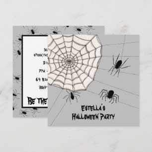 Convite para o Dia das Bruxas de Aranhas Cerradora