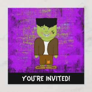 Convite para o Dia das Bruxas de Frankenstein