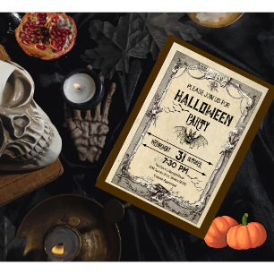 Convite para o Dia das Bruxas de Vampiro Adulto