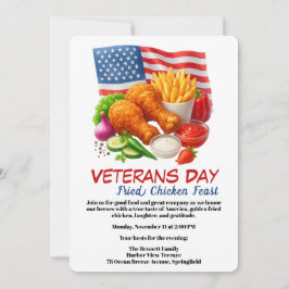 Convite para o Dia dos Veteranos | Banquete de Fra
