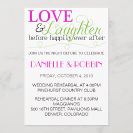 Convite para o ensaio de amor e riso