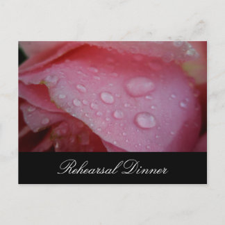 Convite para o ensaio de casamento de pétalas rosa