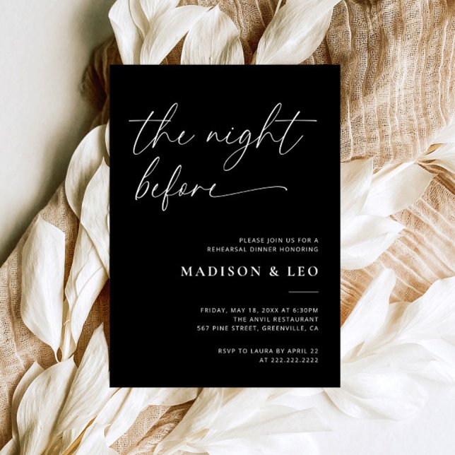 Convite para o ensaio de casamento moderno negro (Criador carregado)