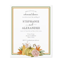 Convite para o ensaio de casamentos de abóbora de 