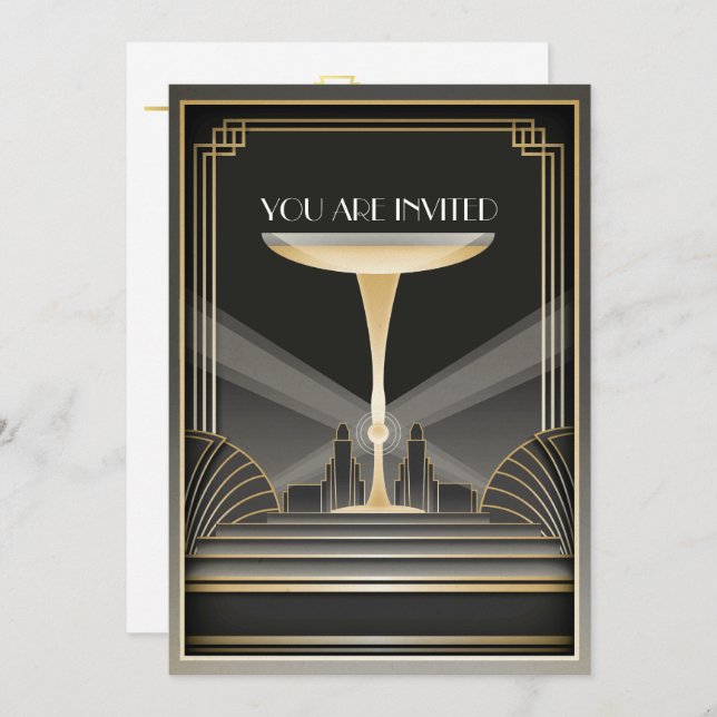 Convite para o Evento da Gala Deco Contemporânea (Frente/Verso)