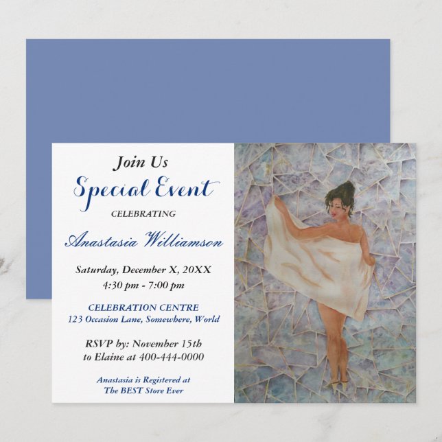 CONVITE PARA O EVENTO FESTA DE CHUVEIRO (Frente/Verso)