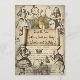 Convite para o Evento no País das Maravilhas