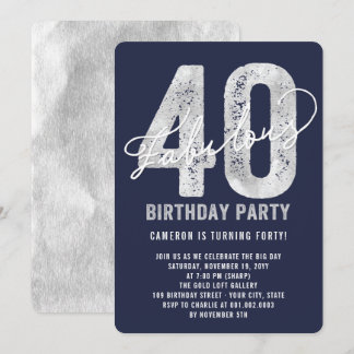Convite para o Fabuloso aniversário de 40 anos de