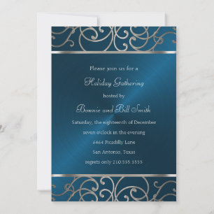 Convite para o Feriado Azul e Prateado