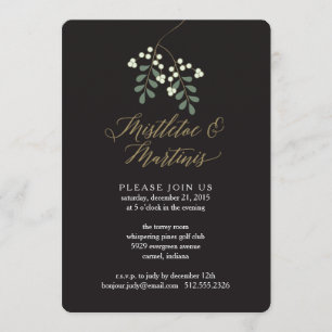 Convite para o Feriado de Mistletoe Martinis