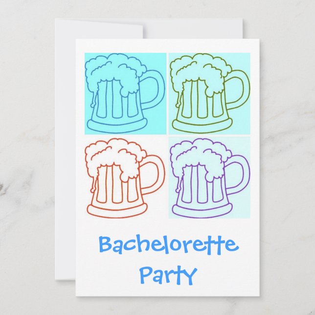 Convite para o Festa de Cerveja da Bachelorette (Frente)