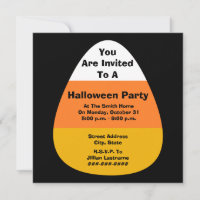 Convite para o Festa de Halloween Candy Corn