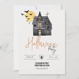 Convite para o Festa de Halloween da Casa Assombra
