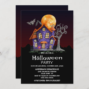Convite para o Festa de Halloween da Casa Assombra