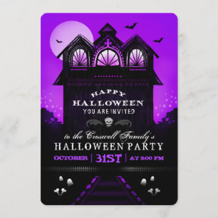 Convite para o Festa de Halloween da Casa Negra Ro