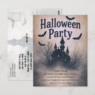 Convite para o Festa de Halloween de Manor Assombr